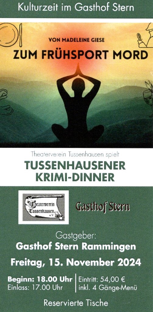 Tussenhausener Krimi-Dinner – AUSGEBUCHT