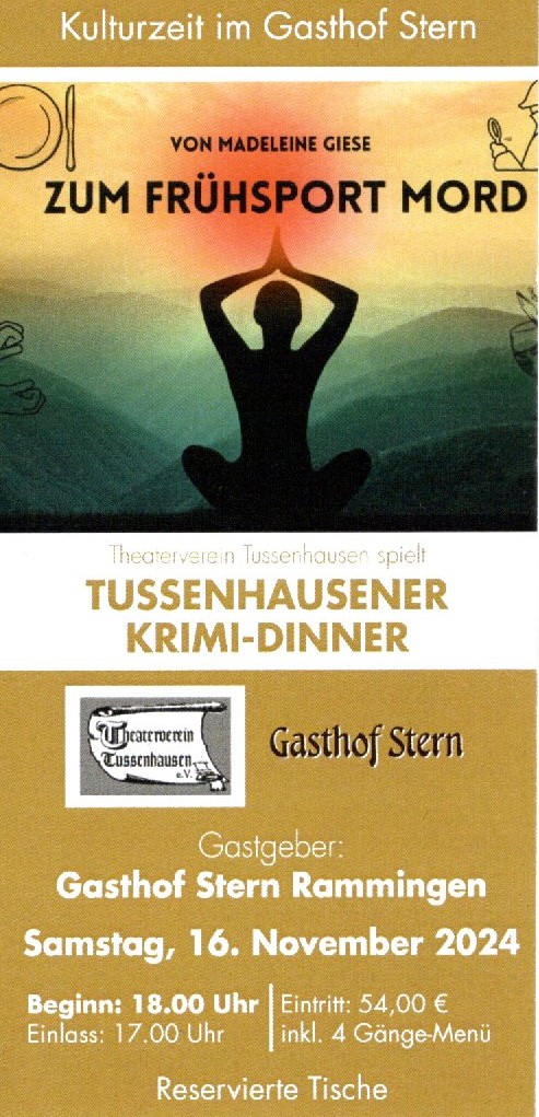 Tussenhausener Krimi-Dinner – AUSGEBUCHT