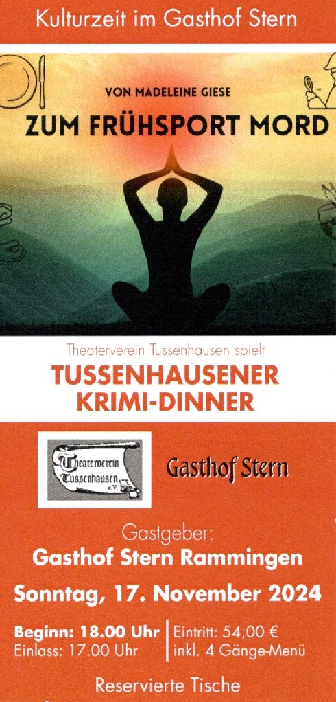 Tussenhausener Krimi-Dinner – AUSGEBUCHT